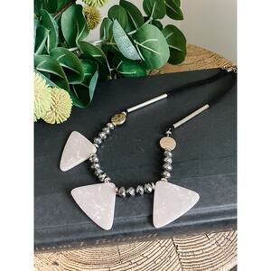 3/$20 ⭐️ Beaded Triangle Stone Necklace Statement Jewelry Boho Bohemian Aztec